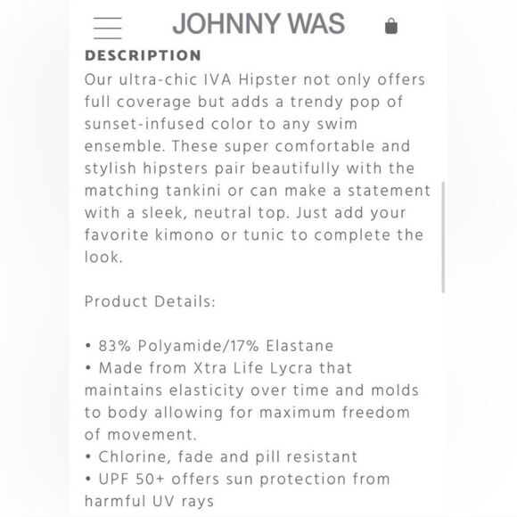 NWT Johnny Was Bikini Bottom - Picture 8 of 11